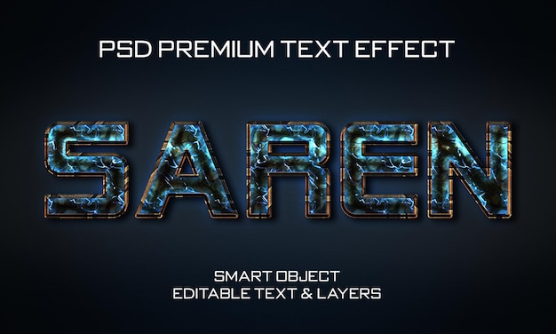 Saren Scifi text Effect Design