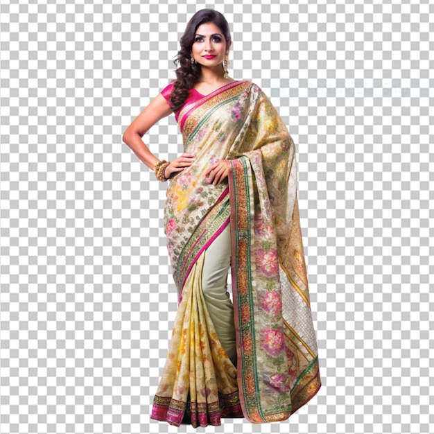 PSD sari na przezroczystym tle