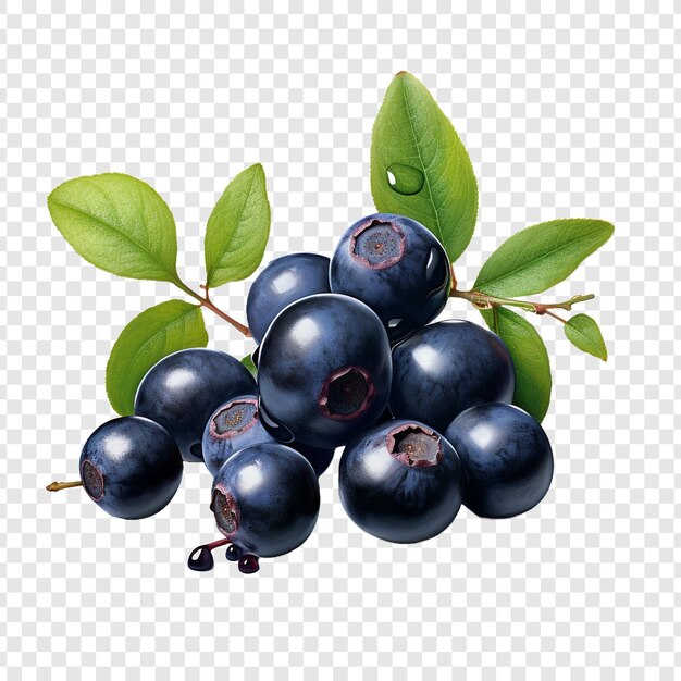 PSD saskatoon berries isolated on transparent background