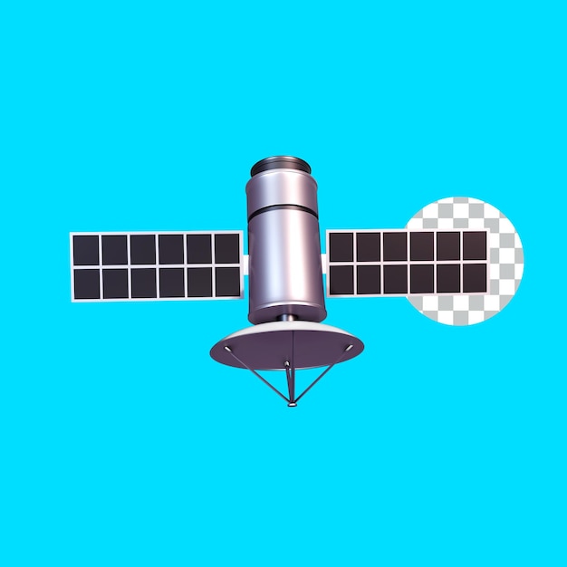 PSD satellite 3d icon