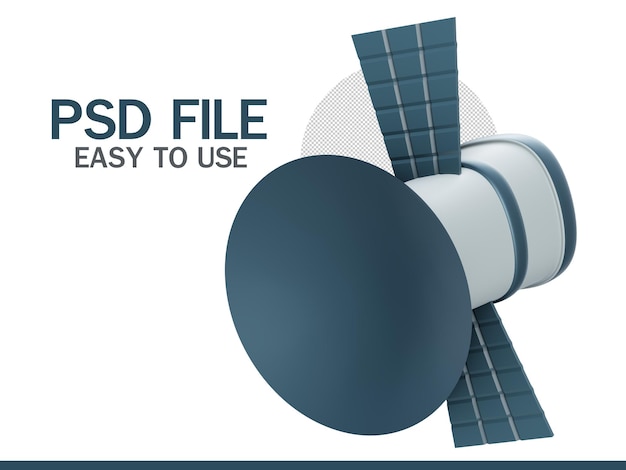 PSD 衛星3dレンダリング