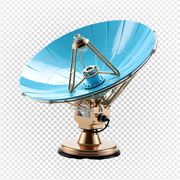 Satellite antenna isolated on transparent background radar satellite png generative ai