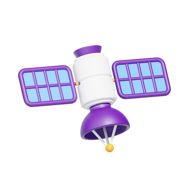 Satellite communication 3d icon space