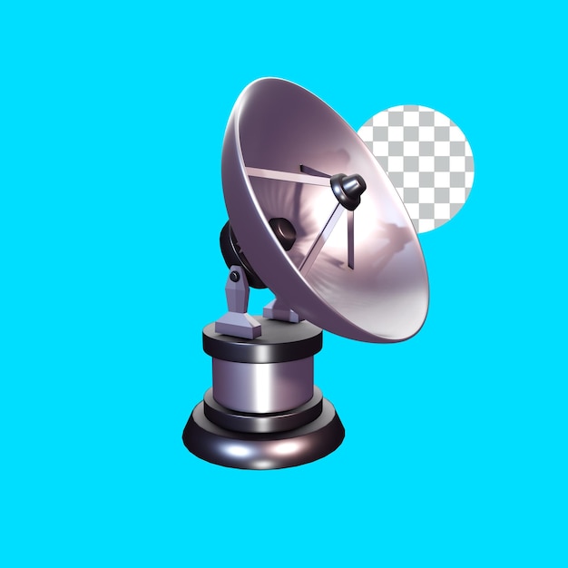 PSD satellite dish 3d icon