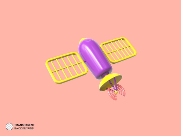 Satellite icon isolated 3d render illustration