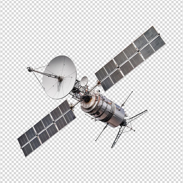 PSD satellite isolated on transparent background