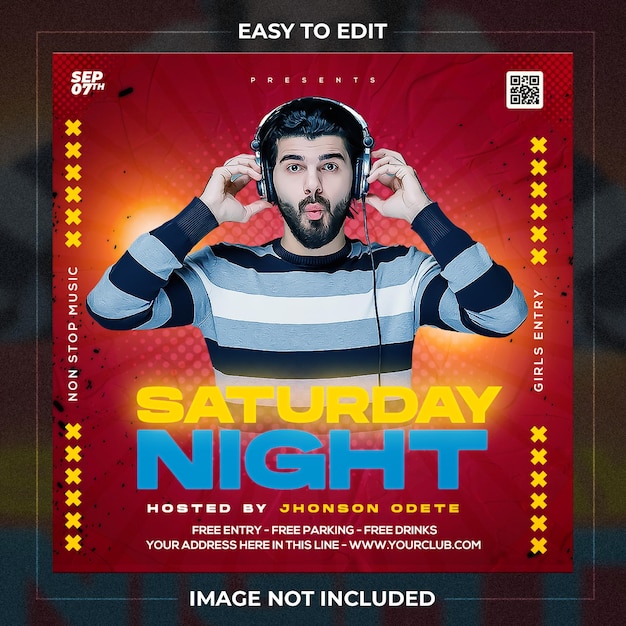 Saturday party template