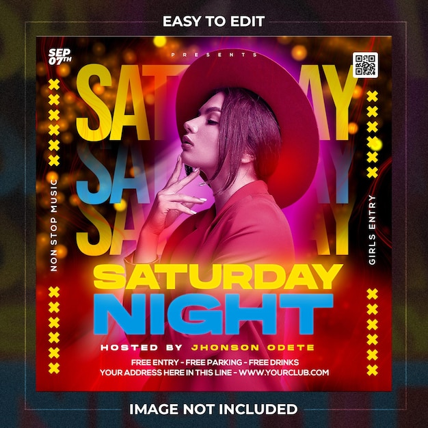 PSD saturday party template