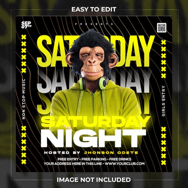 PSD saturday party template