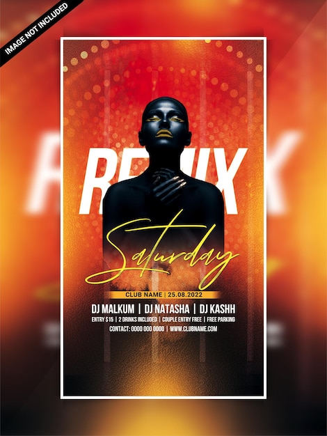 PSD saturday remix social media post web banner