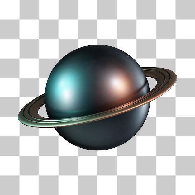 PSD icona 3d di saturno