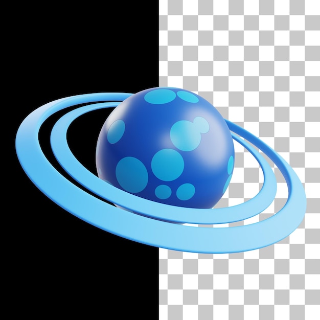 PSD saturn planet 3d icon