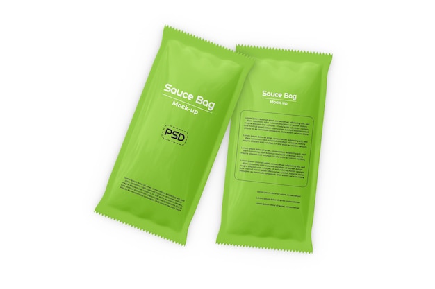 PSD sauce bag mockup