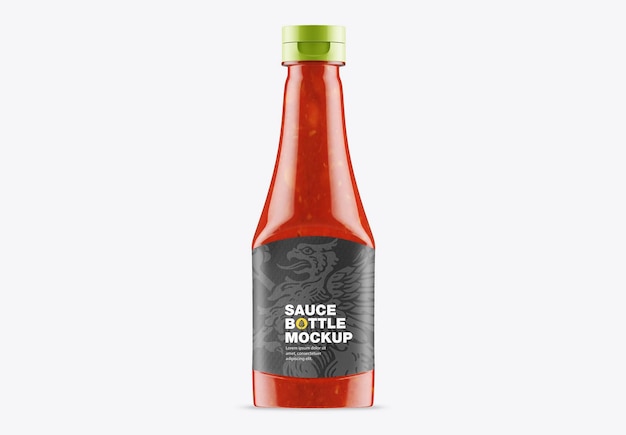 PSD sauce bottle mockup