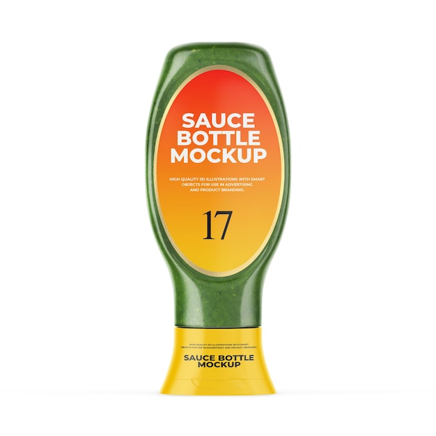 Sauce bottle mockup