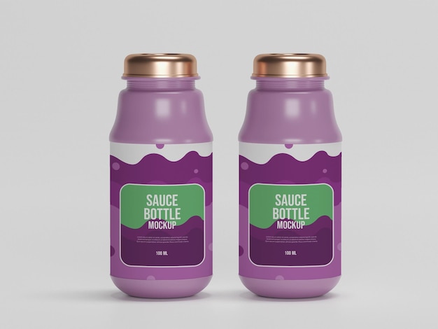 Sauce bottle mockup