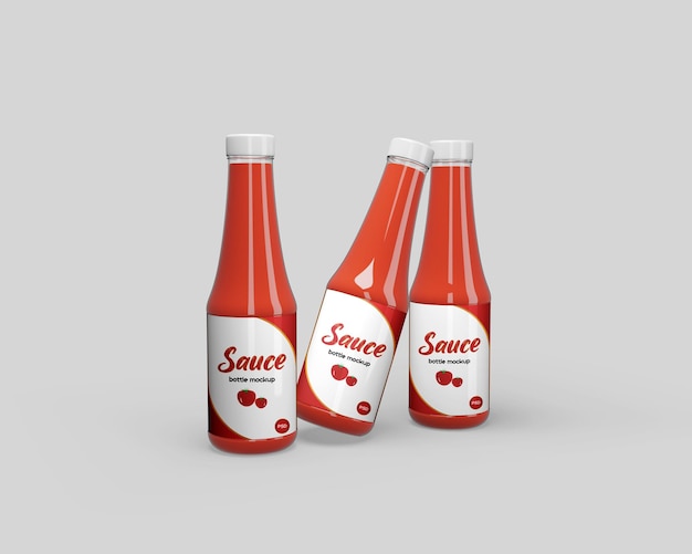 Mockup di bottiglia di salsa