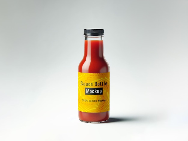 PSD sauce bottle mockup