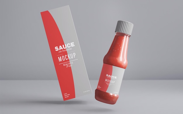 PSD mockup di barattolo di salsa