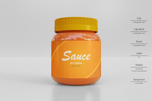 Mockup di barattolo di salsa