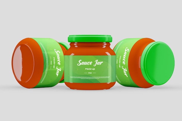 Sauce jar mockup