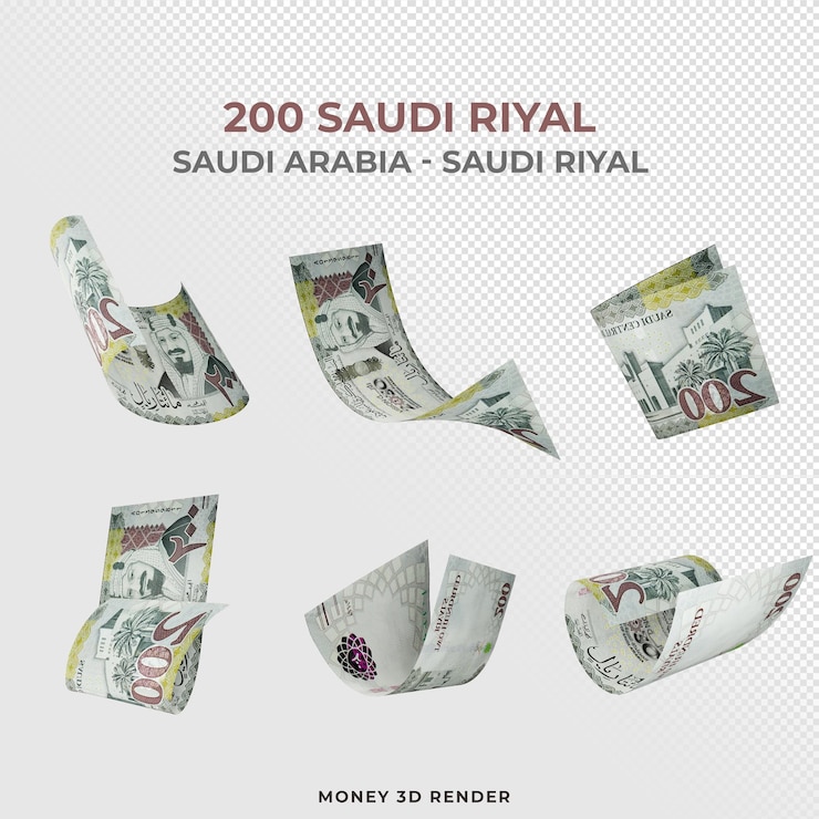 PSD saudi arabia 200 riyals banknotes