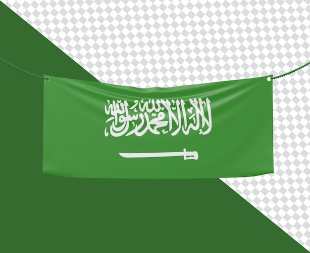 PSD saudi arabia flag transparent psd file