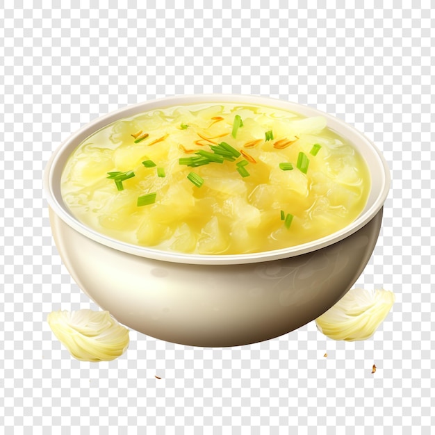 PSD sauerkraut soup isolated on transparent background