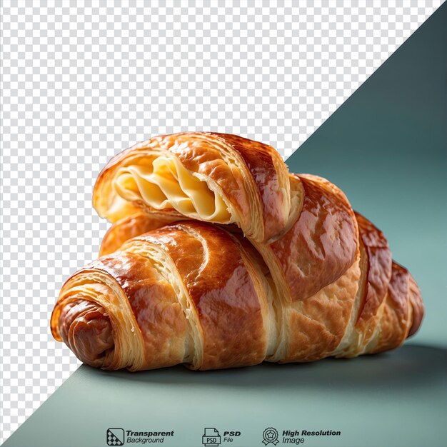 PSD sausage croissant isolated on transparent background