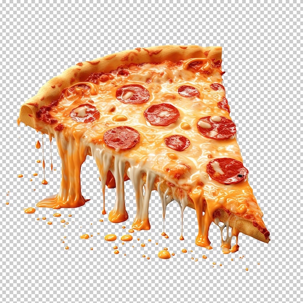 PSD sausage pizza on a white background isolated