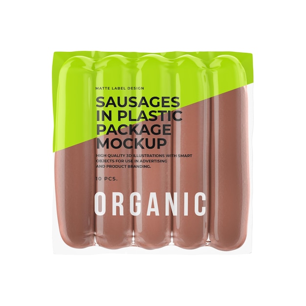 PSD sausages pocket mockup