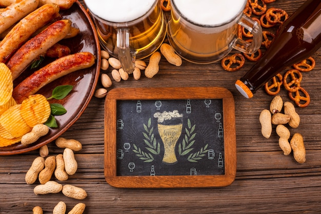 Salsicce e snack salati per la birra