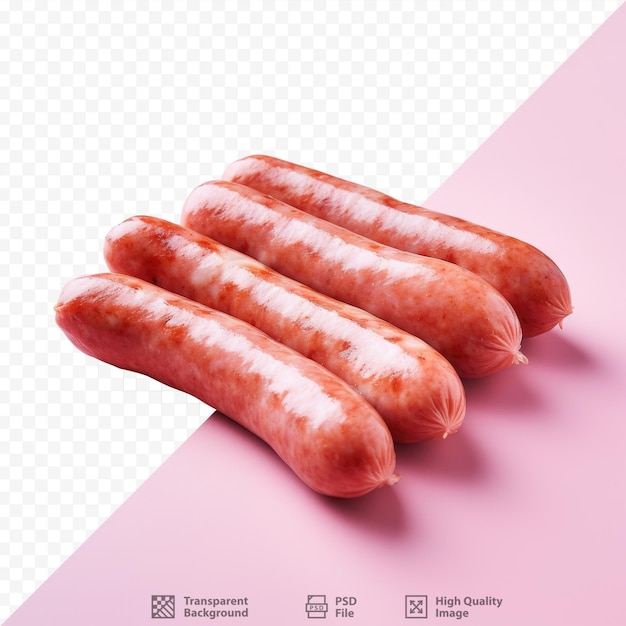 Sausages on transparent background