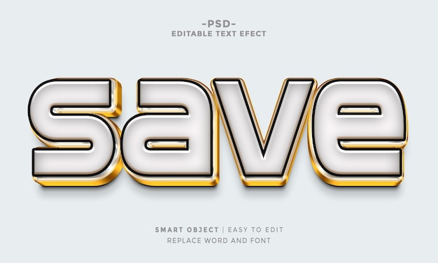 Save 3d text effect full editable 2024 in photoshop