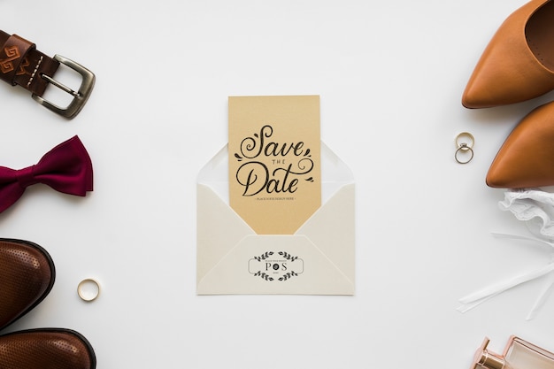 PSD save the date arrangement