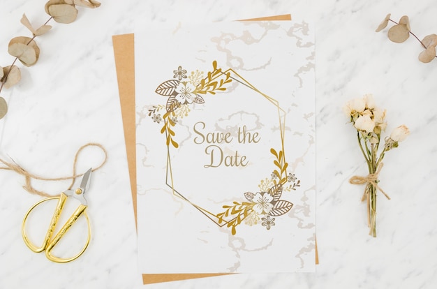 save the date card mock-up