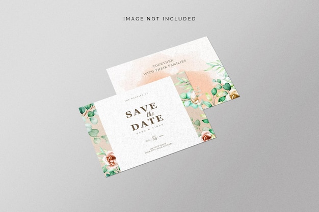 Save the date card mockup