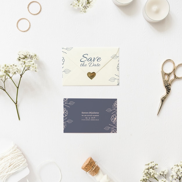 save the date card mockup