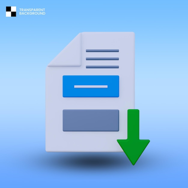 PSD save document 3d icon isolated