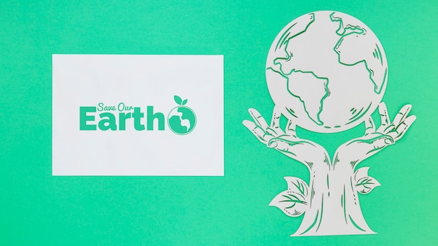 Save the earth mock-up