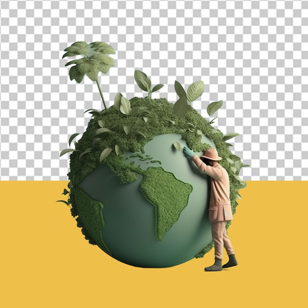 PSD salvare la terra illustrazione png