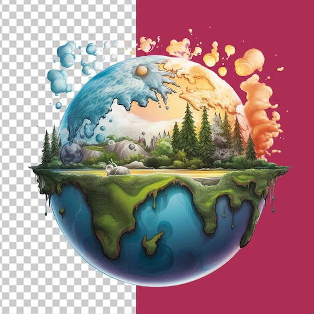 Save the earth png illustration