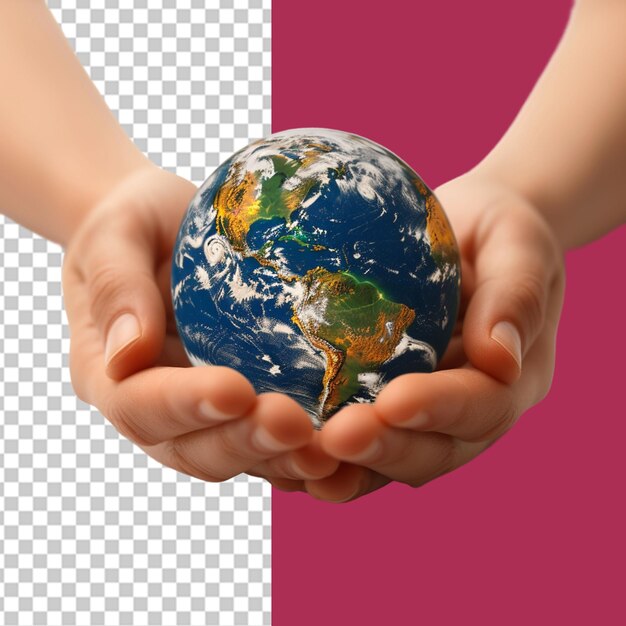 PSD save the earth png illustration