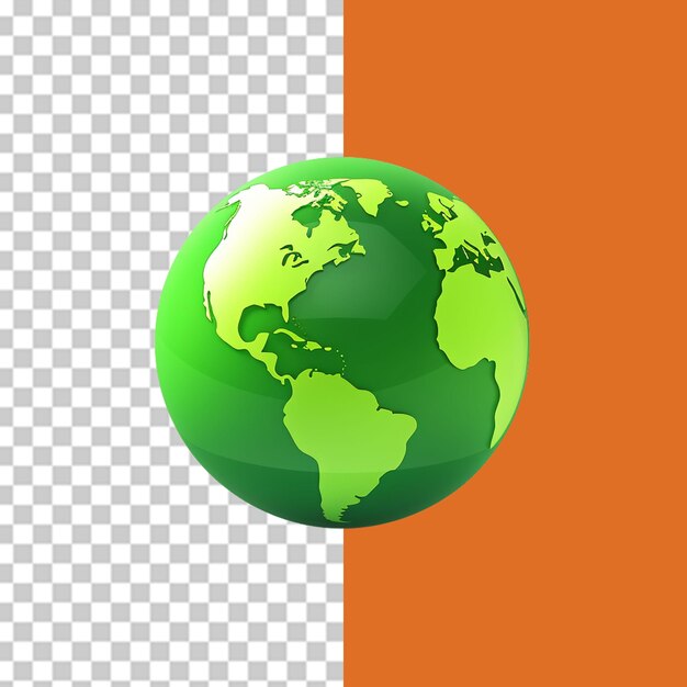 PSD save the earth png illustration