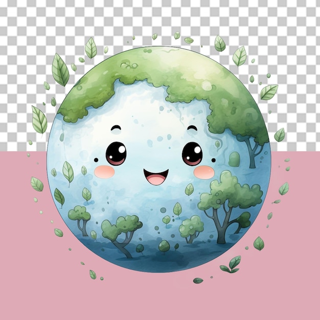 PSD salva la terra png illustrazione