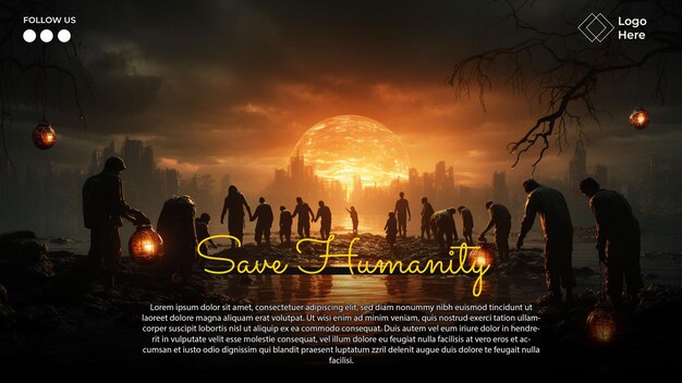 PSD il volantino di save humanity