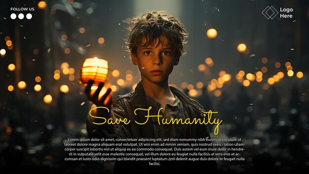 Save Humanity Poster Flyer