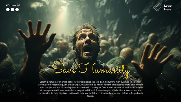 Il volantino di save humanity