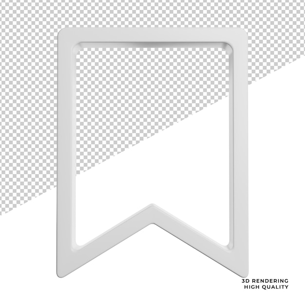 Save Mark Sign Social Media front view icon 3d rendering illustration on transparent background