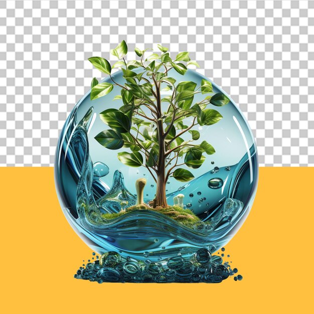 PSD save the earth png illustration